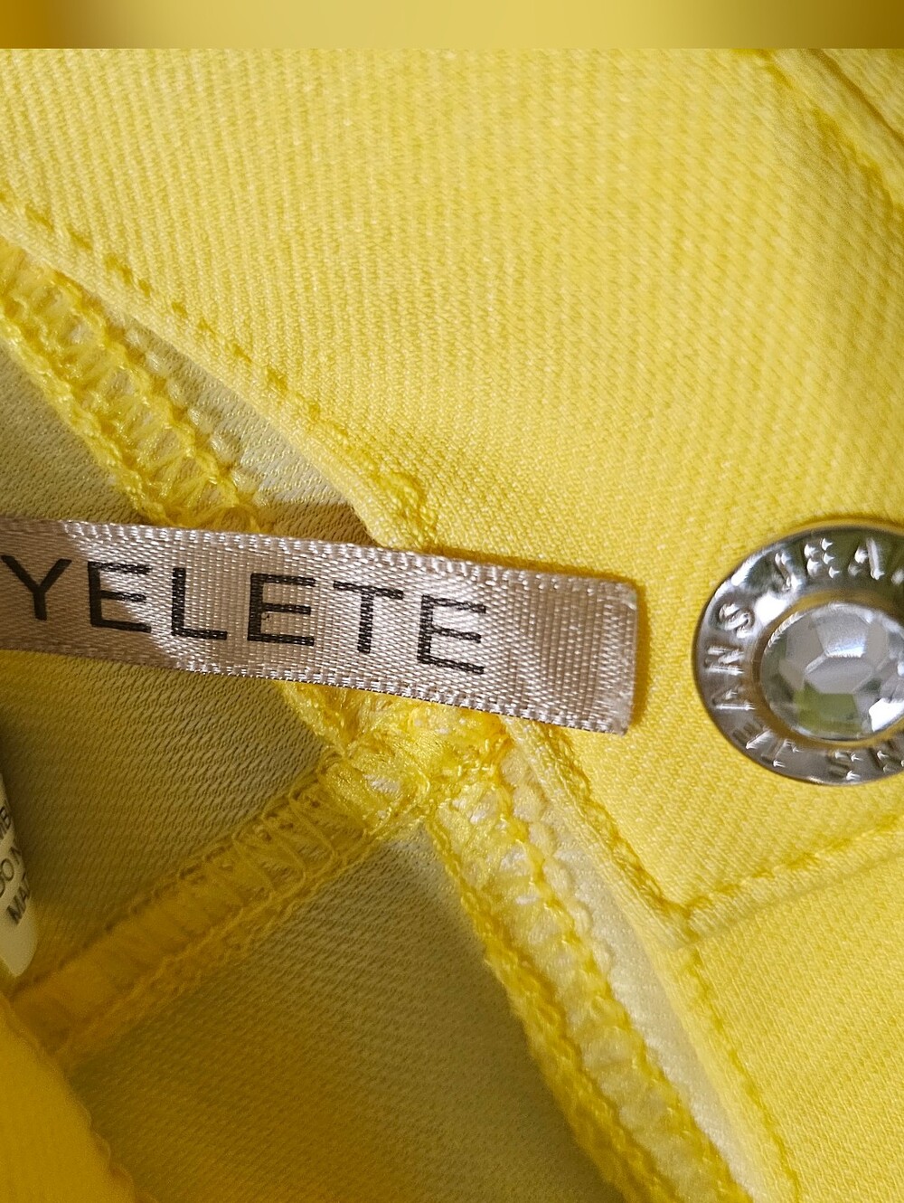 Yelete Bright Yellow Ankle Jeans - Picture 2 of 5